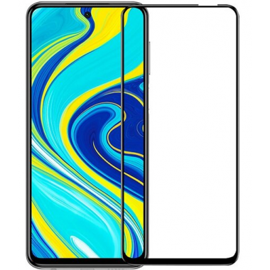 Защитное стекло черное 6D для Xiaomi Redmi Note 9 Bingplus